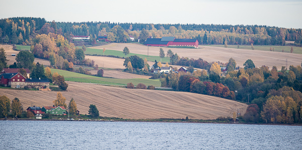 View across lake Mjøsa south of Lillehammer
